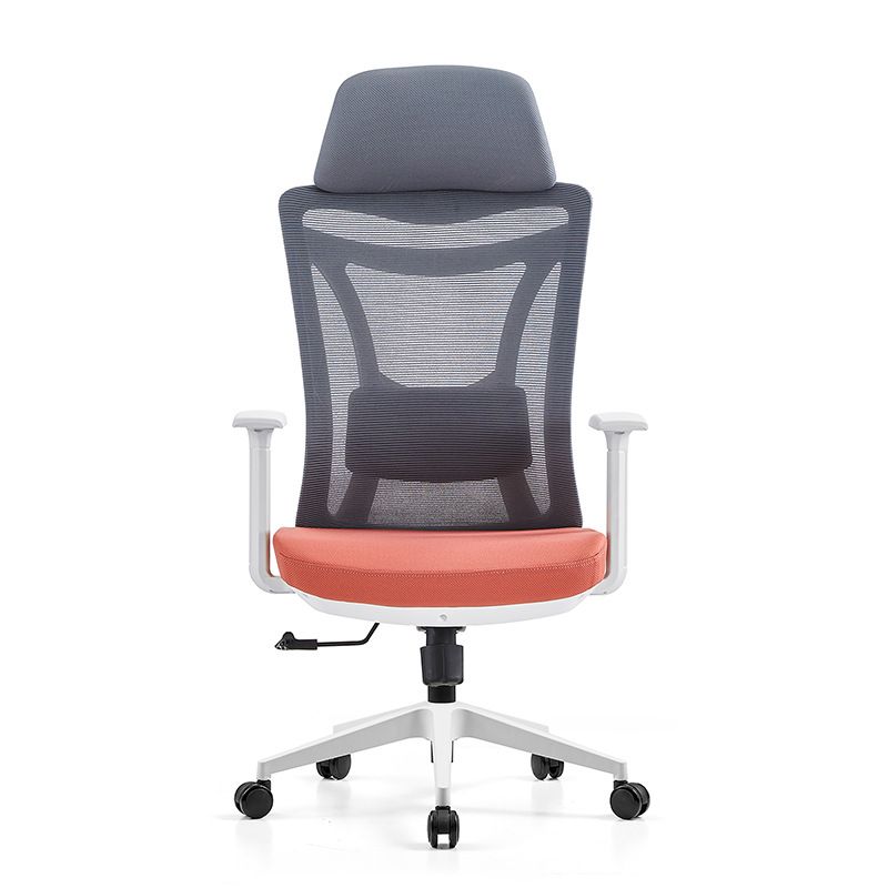 Modern Adjustable Arms Chair with Wheels Mesh-back Task Chair Clearhalo 'furn' 'furn_office_chair' 'Furniture' 'Office Chairs' 'Office Furniture' 'office_chair' 1200x1200_7f116583-b525-45ff-b967-513bf5df5df4