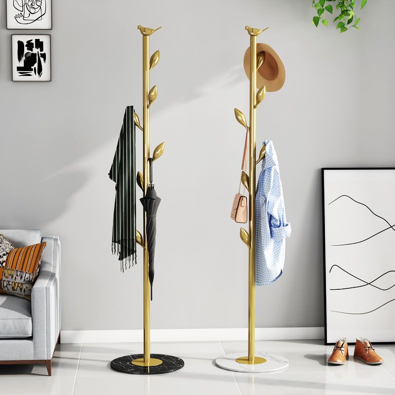 Modern Coat Rack Coat Hooks Metal Coat Hanger with Marble Bottom Clearhalo 'Entry & Mudroom Furniture' 'furn' 'furn_hall_tree_coat_racks' 'Furniture' 'Hall Trees & Coat Racks' 'hall_tree_coat_racks' 1200x1200_7f11a74e-5659-4eae-b0c9-99ae37cf04da