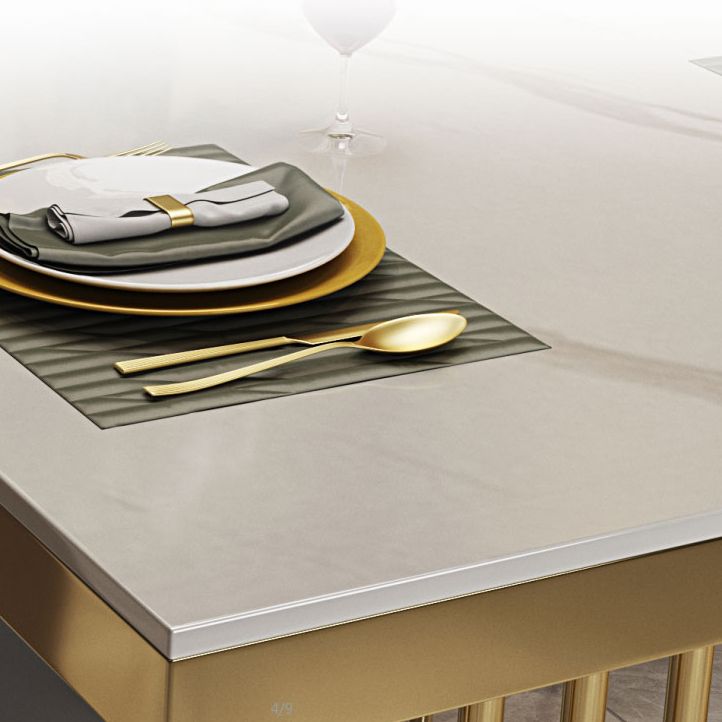 Metal Traditional Luxury Rectangle Table Sintered Stone Table with Metal Trestle Clearhalo ' dining_table' 'Dining Tables & Seating' 'Dining Tables' 'furn' 'furn_dining_table' 'Furniture' 'furniture_dining_table' 'Kitchen & Dining Furniture' 'kitchen&dining_furn' 'kitchen' 'kitchen_dining_table' 1200x1200_7f11fe0b-9d7d-4e2e-81cc-819a58ba1b6c