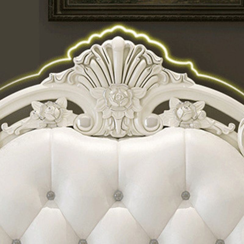 Victorian Upholstered Headboard Standard Bed Solid Wood Bed with Footboard Clearhalo 'Bedroom Furniture' 'Beds' 'furn' 'furn_beds' 'Furniture' 1200x1200_7f12d62b-1579-4da6-bbbb-a4fe757ccb7e