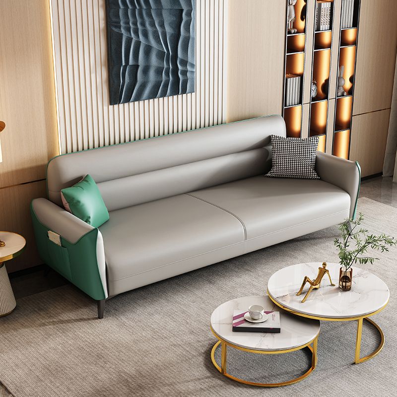 32,3 "H. divano a braccio quadrato in fico a 3 posti per soggiorno con spazio