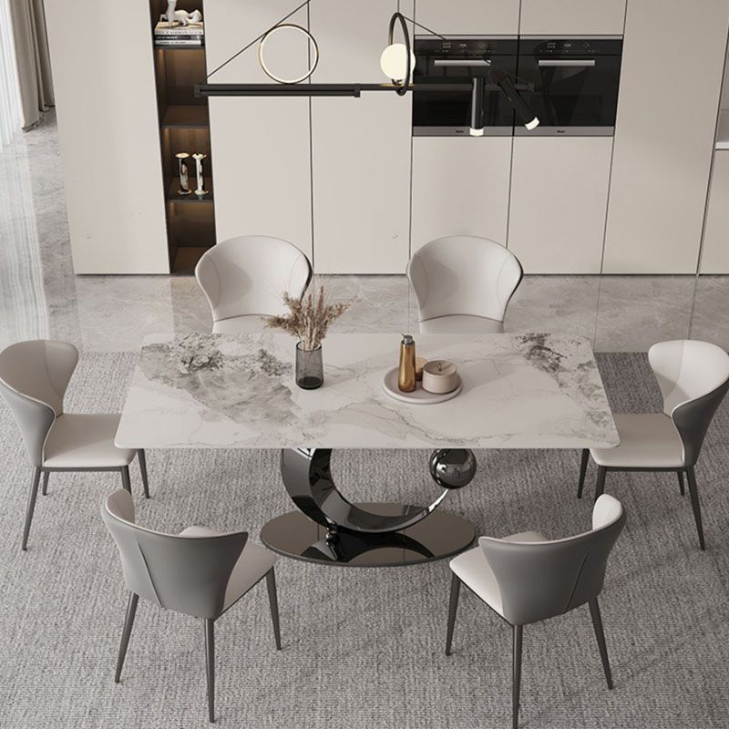 1/4/5/7 Pieces Dining Chairs Set White Rectangular Dining Room Table for Home Clearhalo 'Dining Room Sets' 'Dining Tables & Seating' 'dining_room_set' 'furn' 'furn_dining_room_set' 'Furniture' 'furniture_dining_room_set' 'Kitchen & Dining Furniture' 'kitchen&dining_furn' 'kitchen' 1200x1200_7f13b850-fc7a-4c8c-815e-28eaa18fba9c