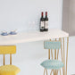 Table de pub rectangulaire moderne en bois massif, hauteur de bar, pour salon