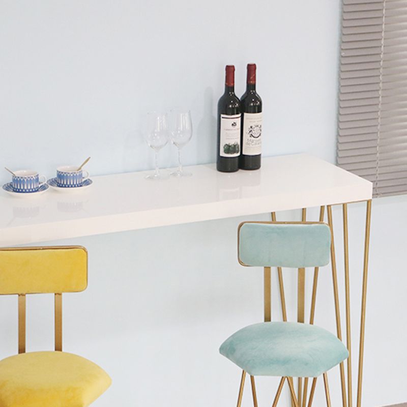 Table de pub rectangulaire moderne en bois massif, hauteur de bar, pour salon