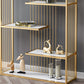 Metal Floor Home Vertical Shelf Bookcase Etagere Open Book Shelf with 6 Shelves