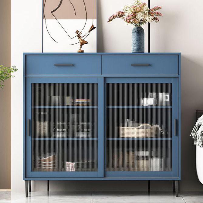 Credenza moderna in legno porta scorrevole in legno di vetro con spazio per la sala da pranzo