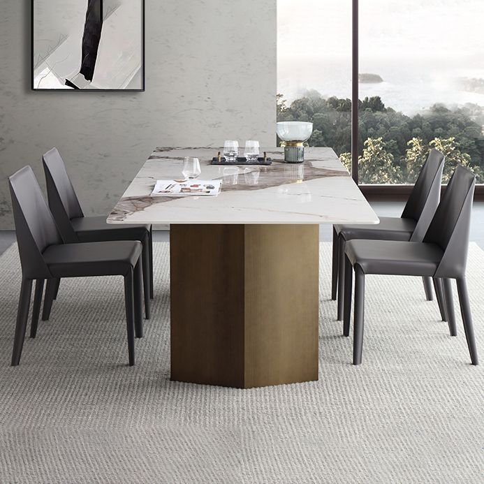 Metal Traditional Luxury Rectangle Table White Sintered Stone Table Clearhalo ' dining_table' 'Dining Tables & Seating' 'Dining Tables' 'furn' 'furn_dining_table' 'Furniture' 'furniture_dining_table' 'Kitchen & Dining Furniture' 'kitchen&dining_furn' 'kitchen' 'kitchen_dining_table' 1200x1200_7f171a69-3b90-4e62-b426-d14ac338dc22