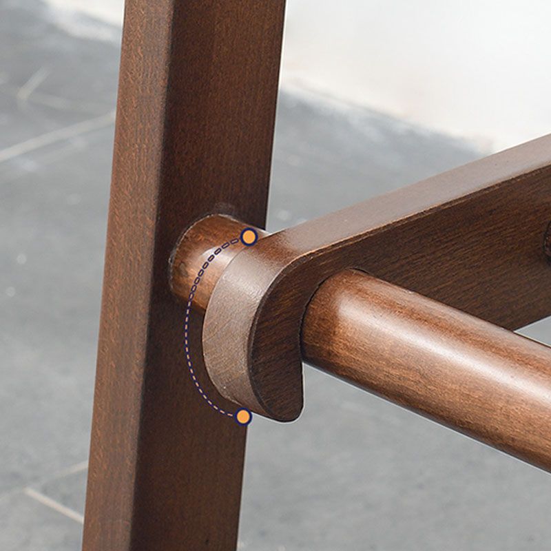 Rack de manteau de style moderne en bois massif en bois de manteau autoportant avec étagère