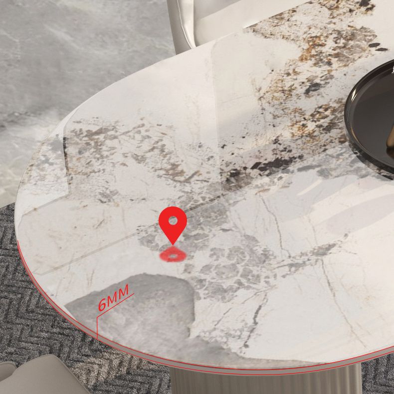 グラムスタイルの焼結ストーンダイニングセットオーバル1/3/4/5/7ピースダイニングセット