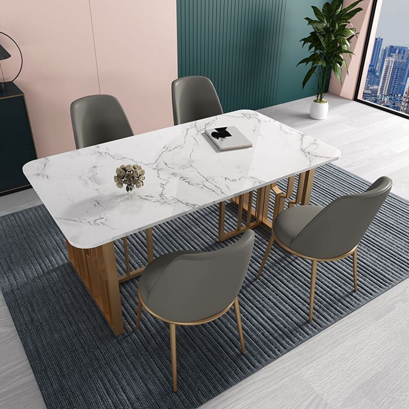 Glam 1/4/5/7 Pieces Dining Set Rectangular Standard-Height Dining Set Clearhalo 'Dining Room Sets' 'Dining Tables & Seating' 'dining_room_set' 'furn' 'furn_dining_room_set' 'Furniture' 'furniture_dining_room_set' 'Kitchen & Dining Furniture' 'kitchen&dining_furn' 'kitchen' 1200x1200_7f1ef029-838b-4612-a2db-46d4c0e772fb