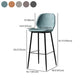 Scandinavian Matte Finish Leather Barstool Footrest Coffee Shop Stool Clearhalo 'Bar Furniture' 'Bar Stools' 'bar_stools' 'furn' 'furn_bar_stools' 'Furniture' 'furniture_bar_stools' 'Kitchen & Dining Furniture' 1200x1200_7f222201-7aa9-4d96-af5b-bd3c9f0b3e05