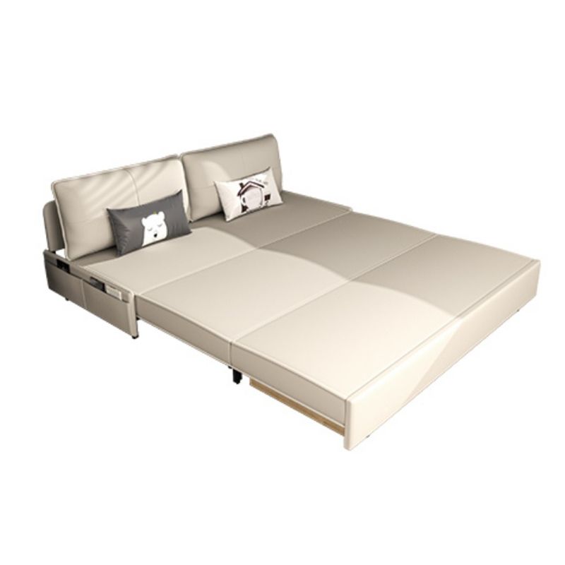 Divano scandinavo in pelle incollata di divani convertibili bianchi senza braccio