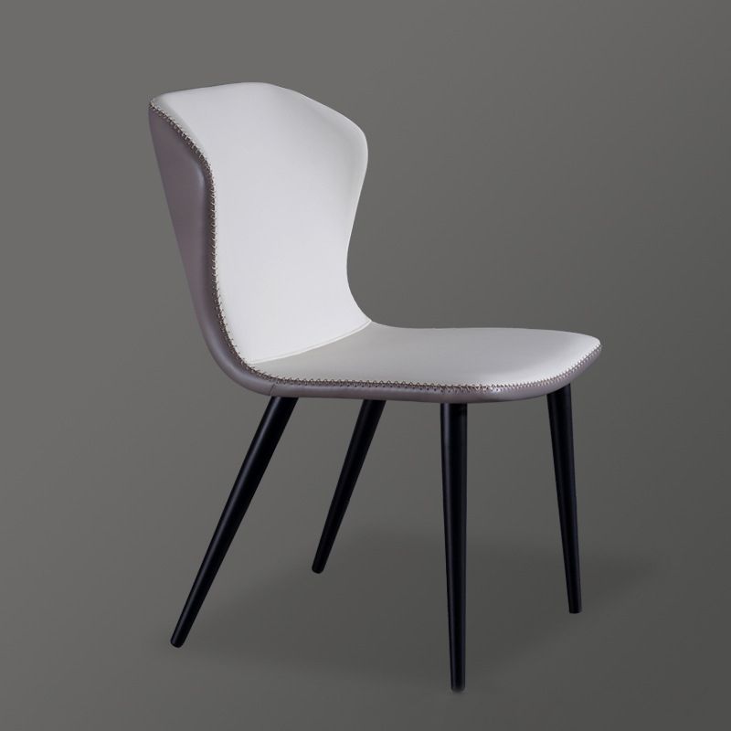 Industriële vaste achterstoelen armloze zijstoelen met metalen benen voor thuisgebruik