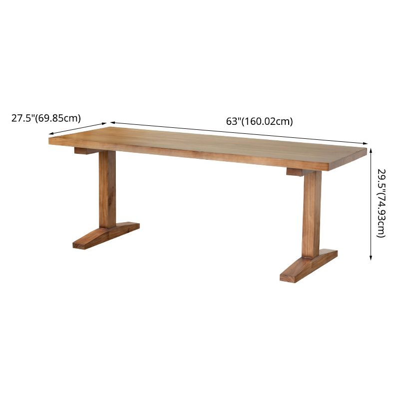 Minimalist Style Solid Wood Dining Set with Traditional Height Table and Double Pedestal Base Clearhalo 'Dining Room Sets' 'Dining Tables & Seating' 'dining_room_set' 'furn' 'furn_dining_room_set' 'Furniture' 'furniture_dining_room_set' 'Kitchen & Dining Furniture' 'kitchen&dining_furn' 'kitchen' 1200x1200_7f24694e-c54e-49df-9e52-711641dcdbb3