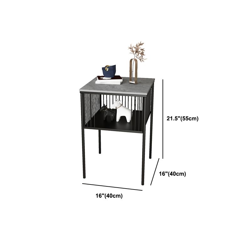 Metal de metal modernista 4 patas de la mesa de la mesa cuadrada de la pizarra cuadrada