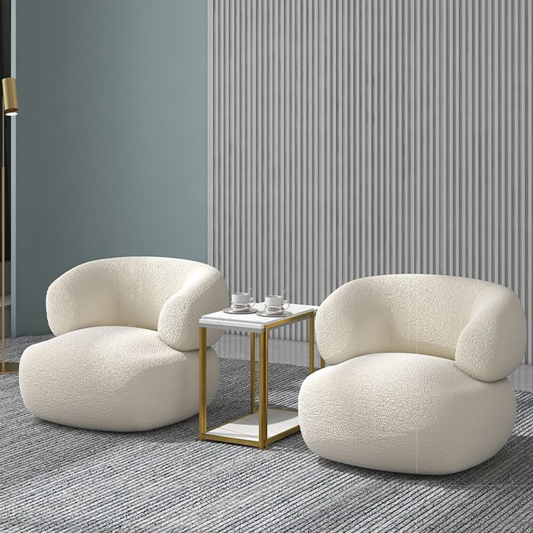 Modernes einfaches gekrümchtes Sofa 30,7 "hoher Sitzzimmer mit abgeschrägten Arm