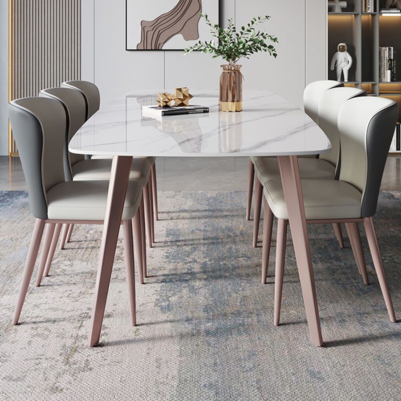 レストラン用の4本の脚を備えたモダンな焼結のトップテーブル長方形のテーブル