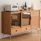 Brown Pine Wood Sideboard Modern Kitchen Dining Buffet with Doors and Drawers Clearhalo 'buffet_sideboard' 'Buffets & Sideboards' 'furn' 'furn_buffet_sideboard' 'Furniture' 'Kitchen & Dining Furniture' 1200x1200_7f2acca9-db2a-4a29-9281-aac4823af587
