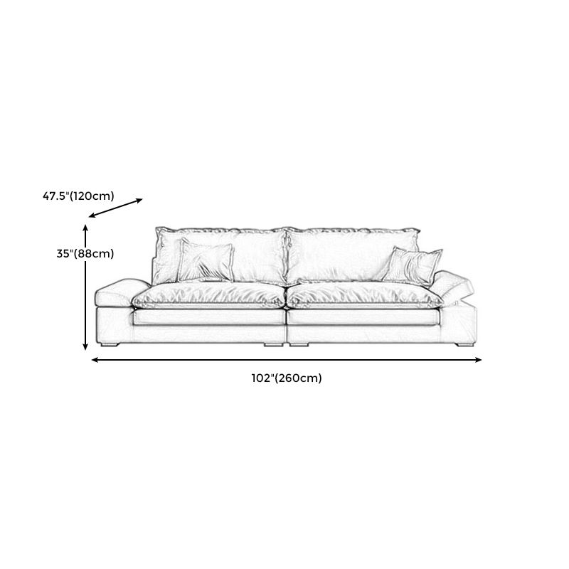 Cuscini marroni scuri contemporanei sedute a braccio quadrato standard