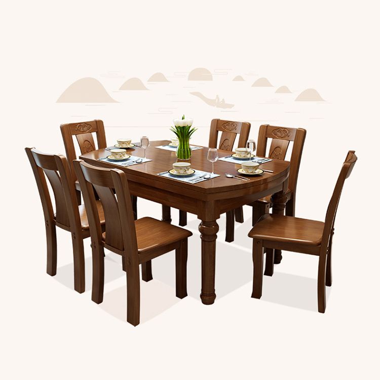 Traditional Wooden Dining Set Standard Height with Rectangle Top Dining Room Set Clearhalo 'Dining Room Sets' 'Dining Tables & Seating' 'dining_room_set' 'furn' 'furn_dining_room_set' 'Furniture' 'furniture_dining_room_set' 'Kitchen & Dining Furniture' 'kitchen&dining_furn' 'kitchen' 1200x1200_7f2bdb84-07c0-483f-9697-0fe1dadcbd33