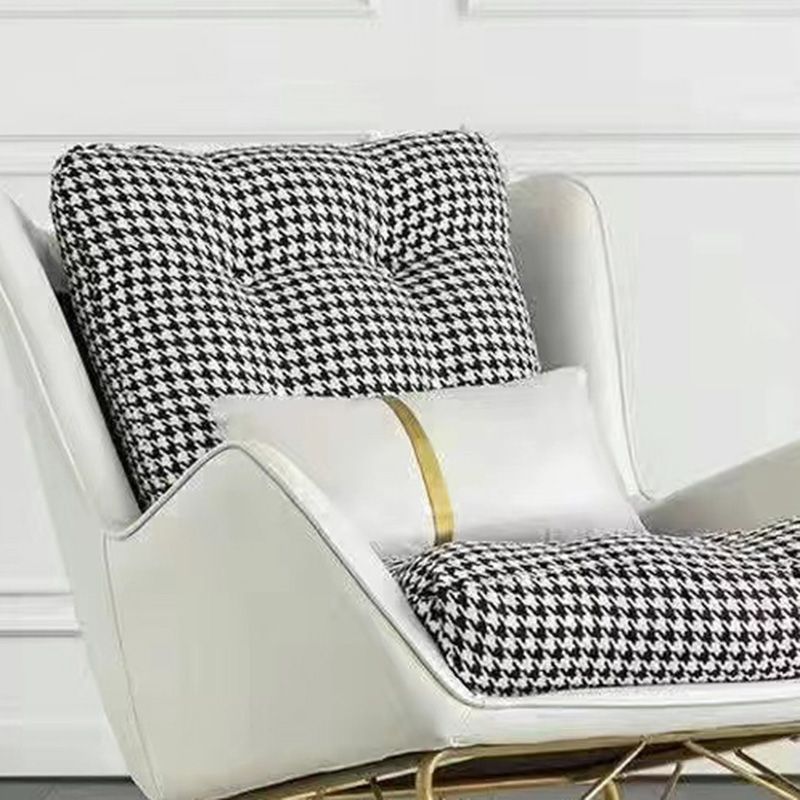 Magnifique chaise à bascule en cuir chaise de culbuteur amovible avec oreiller