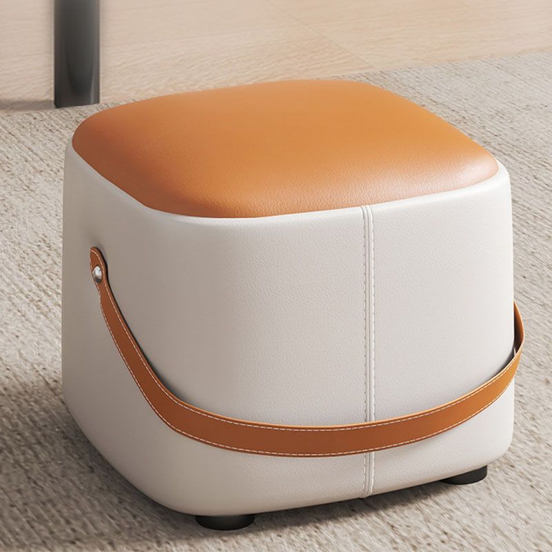 Modern Pouf Ottoman Fabric Upholstered Solid Color Portable Square Ottoman with Storage Clearhalo 'furn' 'furn_ottomans_poufs' 'Furniture' 'Living Room Furniture' 'Ottomans & Poufs' 'ottomans_poufs' 1200x1200_7f2e350b-d3a3-4dcd-8c31-8ab542ee2783
