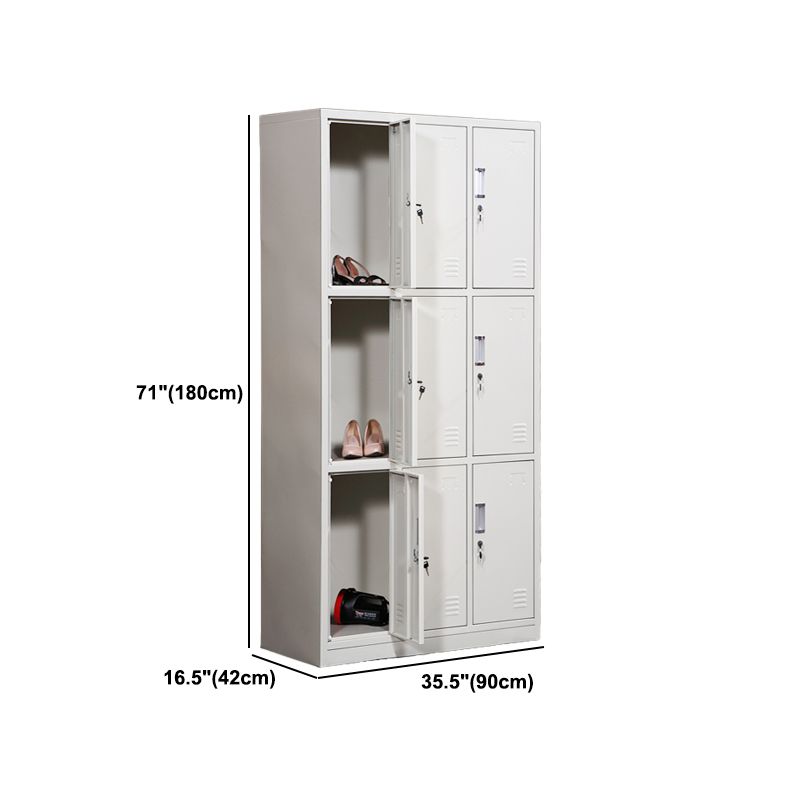 Contemporary Style Home Wardrobe Metal Wardrobe Closet with Locks