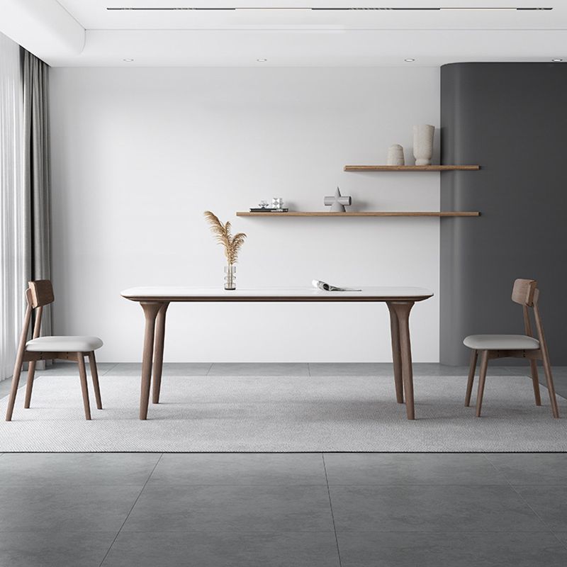 Modern Sintered Stone Top Dining Set Rectangle 1/3/4/5/7 Pieces wooden Table Set Clearhalo 'Dining Room Sets' 'Dining Tables & Seating' 'dining_room_set' 'furn' 'furn_dining_room_set' 'Furniture' 'Kitchen & Dining Furniture' 1200x1200_7f301d04-98b8-4cdc-baad-cb53365d662e