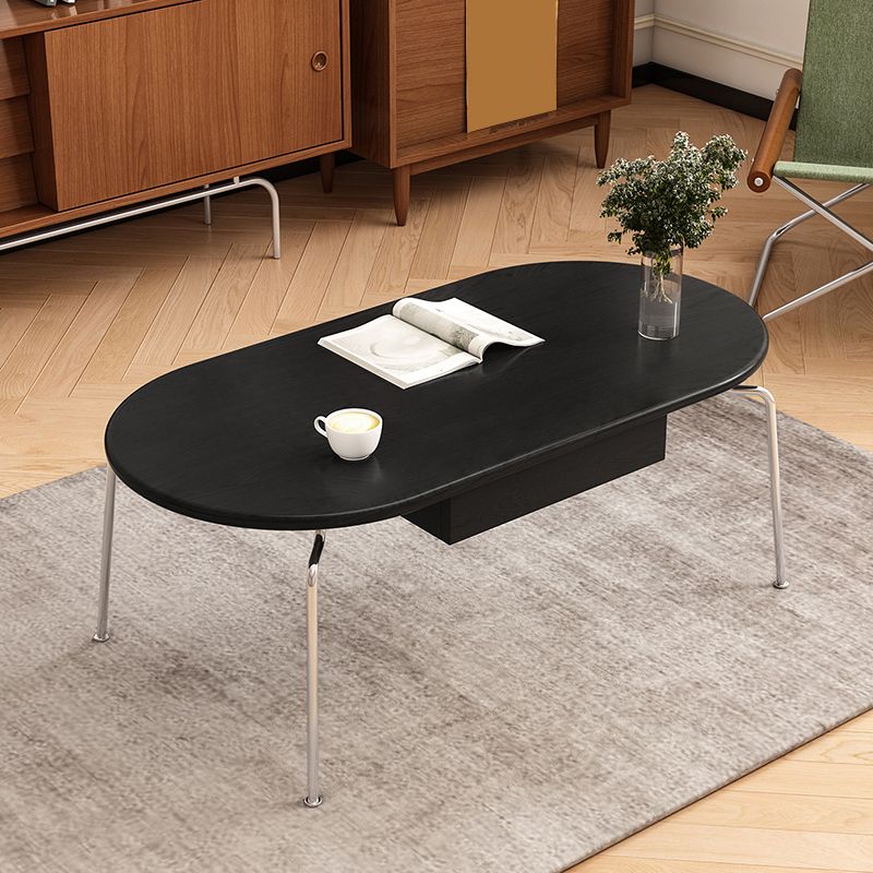 4 Legs Coffee Table Contemporary Oval Solid Wood Coffee Cocktail Table Clearhalo 'Coffee & Accent Tables' 'Coffee Tables' 'coffee_tables' 'furn' 'furn_coffee_tables' 'Furniture' 'Living Room Furniture' 1200x1200_7f305dc4-69ff-498f-b795-537c41ee906e