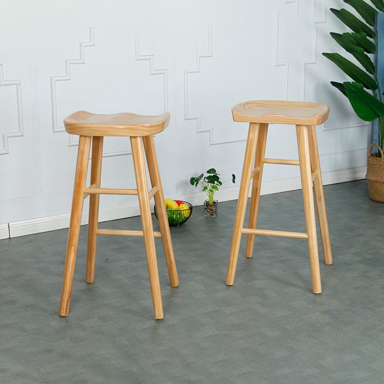 Industrial Solid Wood Bar Stool Backless Counter Stool for Living Room Clearhalo 'Bar Furniture' 'Bar Stools' 'bar_stools' 'furn' 'furn_bar_stools' 'Furniture' 'Kitchen & Dining Furniture' 1200x1200_7f3064bf-06dc-48a0-8367-e199dc900adf