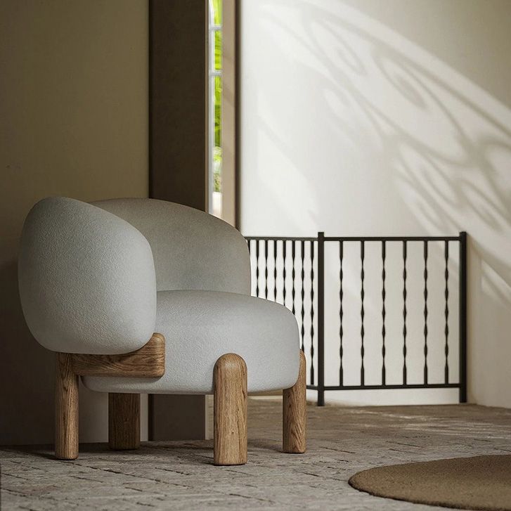 Contemporary Basic Four Leg Armchair Bedroom Solid Color Arm Chair Clearhalo 'Accent Chairs' 'accent_chairs' 'Chairs & Seating' 'furn' 'furn_accent_chairs' 'Furniture' 'Living Room Furniture' 1200x1200_7f34592d-8cbd-4fd9-9b84-1092ddb1fbb0