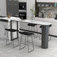 Sintered Stone Top unregelmäßiger Formbartisch Industrie -Bistro -Tisch mit doppelter Sockel