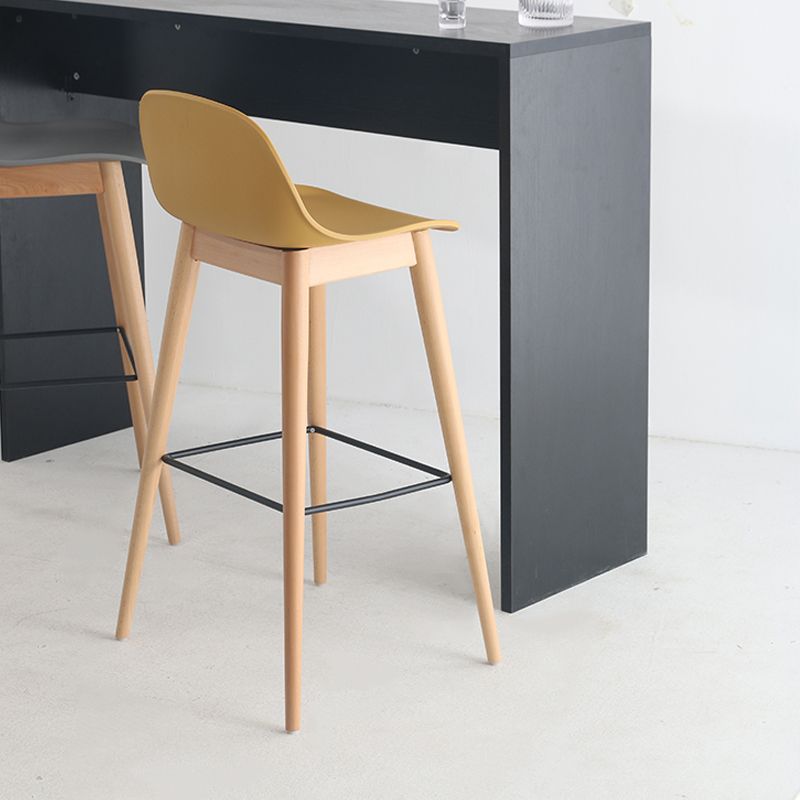 Scandinavian Style Bar-stool with Bucket Seat Counter Stool for Restaurant Bar Clearhalo 'Bar Furniture' 'Bar Stools' 'bar_stools' 'furn' 'furn_bar_stools' 'Furniture' 'furniture_bar_stools' 'Kitchen & Dining Furniture' 1200x1200_7f38bf6e-f61b-4e47-8ad8-368f58e9e547