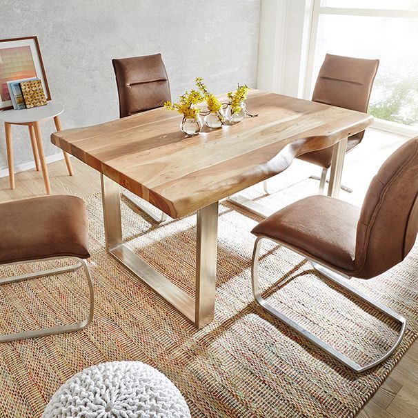 Rectangle Wood Color Dining Table Solid Wood Table Luxury with Sled Base Clearhalo 'Dining Tables & Seating' 'Dining Tables' 'dining_table' 'furn' 'furn_dining_table' 'Furniture' 'furniture_dining_table' 'Kitchen & Dining Furniture' 'kitchen' 'kitchen_dining_table' 1200x1200_7f3ce53f-1038-4c0d-99bb-a4d1afa262a6