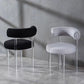 Contemporary Upholstered and Acrylic Dining Side Chair for Kitchen Clearhalo 'Dining Chairs' 'Dining Tables & Seating' 'dining_chair' 'furn' 'furn_dining_chair' 'Furniture' 'Kitchen & Dining Furniture' 1200x1200_7f3d03ca-3dc9-4ecd-8dac-bacc78f1488a