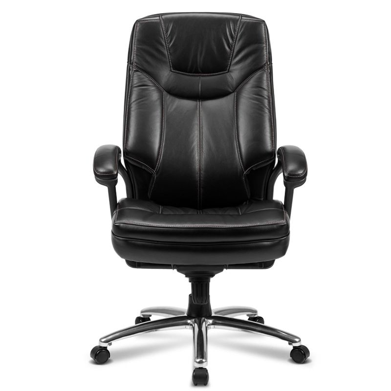 Fauteuil contemporain à bras rembourrés, mécanisme d'inclinaison, chaise de bureau noire