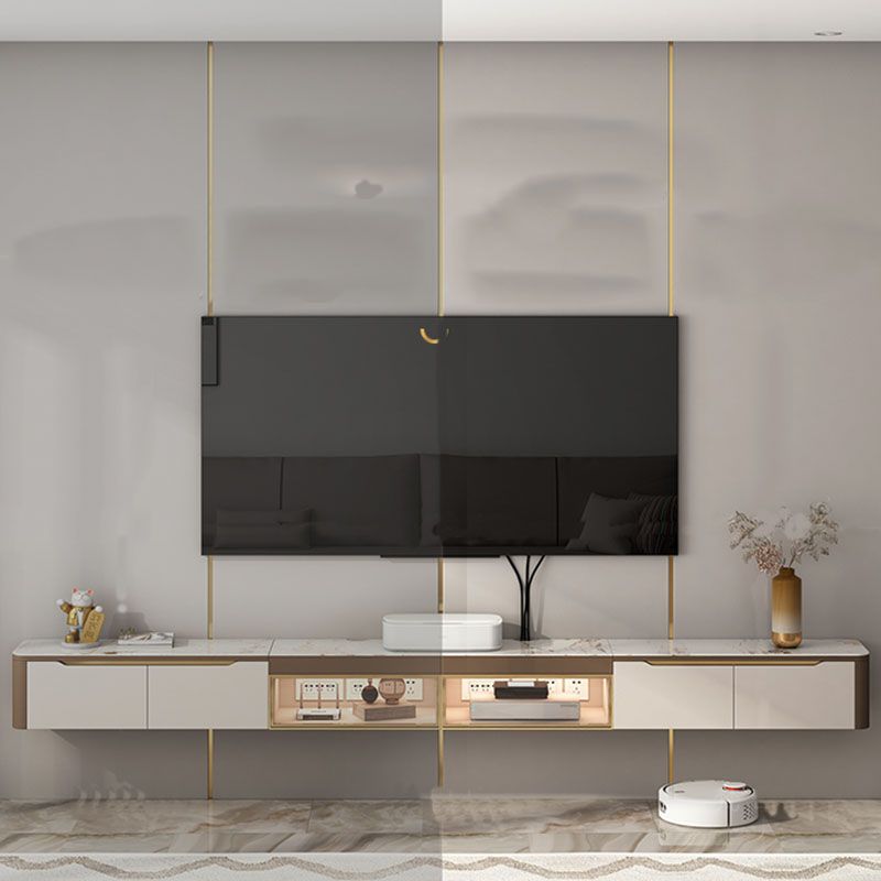 Nordic Rock Plate suspendido TV TV Mesa de té Combinación Luz de pared de lujo montada en la pared