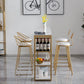 Glam Rectangle Counter Height Dining Table White and Gold Pub Table Clearhalo 'Bar Furniture' 'Bar Tables' 'bar_tables' 'furn' 'furn_bar_tables' 'Furniture' 'Kitchen & Dining Furniture' 1200x1200_7f4175e5-0021-4ec9-9ccb-8e922d9d9f72