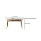 Modern White Stone Top Dining Table Extendable for Small Spaces Clearhalo 'Dining Tables & Seating' 'Dining Tables' 'dining_table' 'furn' 'furn_dining_table' 'Furniture' 'Kitchen & Dining Furniture' 1200x1200_7f420c38-197a-475d-b28c-f298f959cdff
