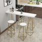 Traditionele luxe bartafelset 1/3/5-delige toonbankset met metalen voet