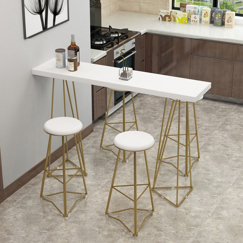 Traditionele luxe bartafelset 1/3/5-delige toonbankset met metalen voet