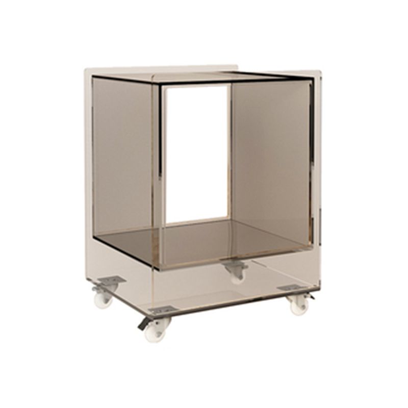 Square Shape Corner Table Acrylic Contemporary Bedroom Side Table