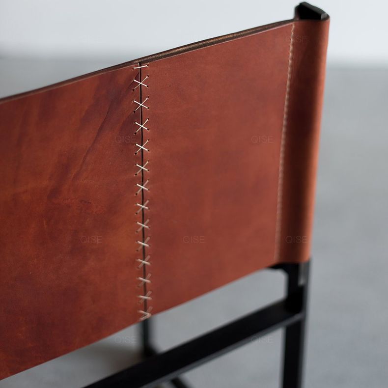 インダストリアルサイドチェアメタルオープンバックダイニングチェアインドア用