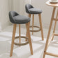 Modern Fabric Footrest Bar Stool Indoor Low Back Round Counter Stool with Wood Legs Clearhalo 'Bar Furniture' 'Bar Stools' 'bar_stools' 'furn' 'furn_bar_stools' 'furniture_bar_stools' 'Kitchen & Dining Furniture' 'kitchen&dining_furn' 'kitchen' 'kitchen_furn' Furniture' 1200x1200_7f437d1b-d54f-477a-b971-d9fd9f8cfa2f