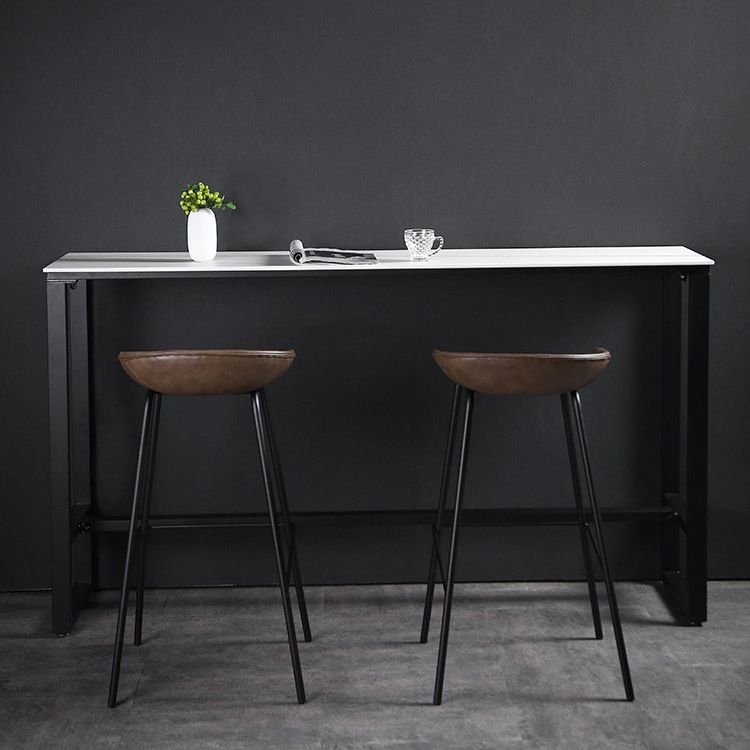 Modern Rectangle Footrest Event and Cocktail Table Black Slate Patio Bar Table Clearhalo 'Bar Furniture' 'Bar Tables' 'bar_tables' 'furn' 'furn_bar_tables' 'Furniture' 'furniture_bar_tables' 'Kitchen & Dining Furniture' 'kitchen&dining_furn' 'kitchen' 1200x1200_7f448c49-a3c5-45cd-b4cd-524b1028328d