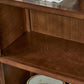Home Standard Bookcase Contemporary Solid Wood Fixed Bookshelf