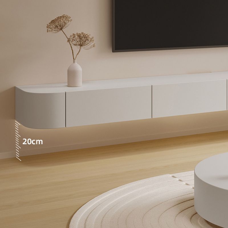 2つの引き出しを備えたモダンなテレビコンソールの壁に取り付けられたテレビメディアコンソール