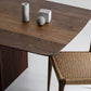 Natural Solid Wood Dining Table Modern Brown Furniture with Double Pedestal for Home