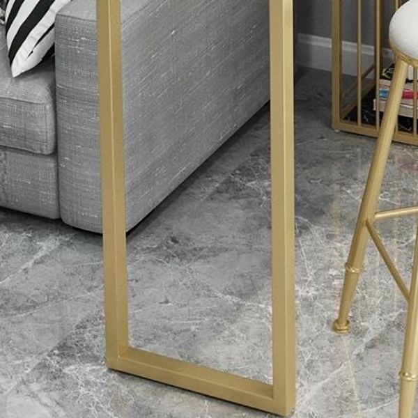Bancone della barra del rettangolo glam nordico contropiede con gambe metalliche