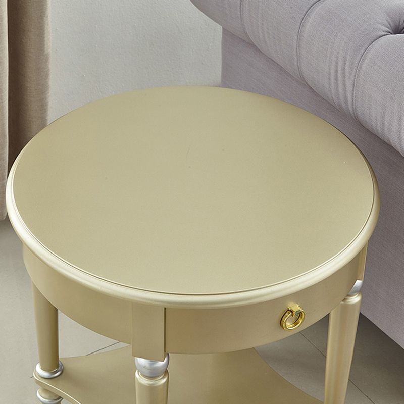Traditional 24.4" Tall 3 Legs End Table Round End Table with Storage Clearhalo 'Coffee & Accent Tables' 'End & Side Tables' 'end_side_tables' 'furn' 'furn_end_side_tables' 'Furniture' 'Living Room Furniture' 1200x1200_7f4b07a8-4daa-4372-9e54-85e1fc903b15